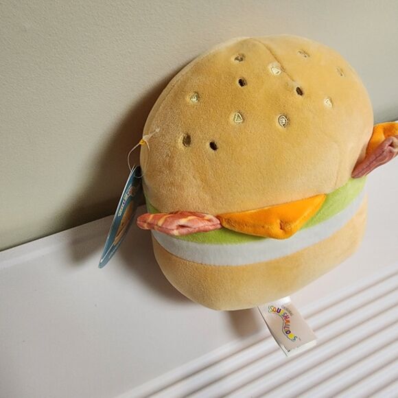 Squishmallows Geronimo The Bagel Breakfast Sandwich 8" Food Plush NWT - Picture 10 of 13